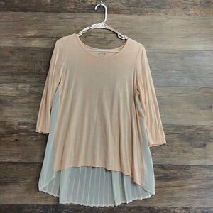 Apt. 9 Peach and Cream Women's Blouse